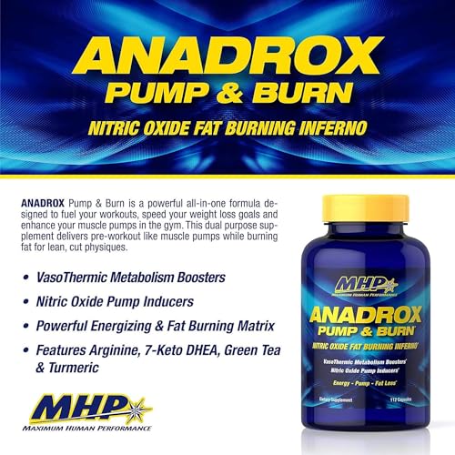 MHP Anadrox Pump & Burn, Nitric Oxide Fat Burning Inferno, 112 capsules