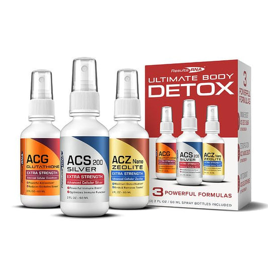 Results RNA - Ultimate Body Detox Extra Strength System - ACS 200 Silver/ACZ Nano Zeolite/ACG Glutathione are Clinically (2 oz - 30 Day)