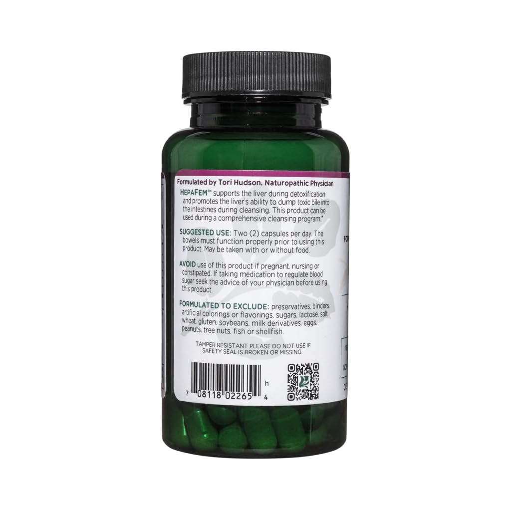 Vitanica, Hepafem, Liver Cleansing Support, Vegan/Vegetarian, 60 Capsules