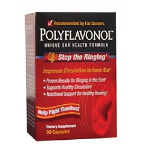 Polyflavonol Ear Health Dietary Supplement 90 Capsules Formula Fights Tinnitus