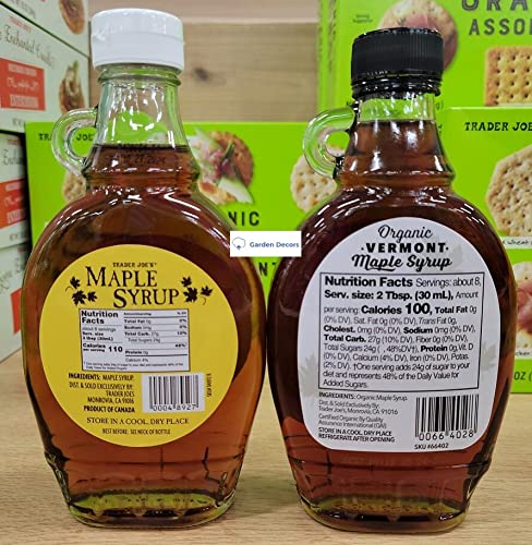 Trader Joes2 Grade A Maple Syrup  Organic Vermont Maple Syrup 8fl oz 236ml Two Bottles