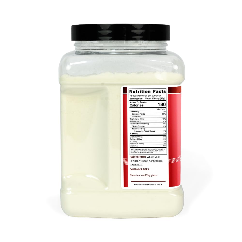 Hoosier Hill Farm Instant Whole Milk Powder 15LB Pack of 1