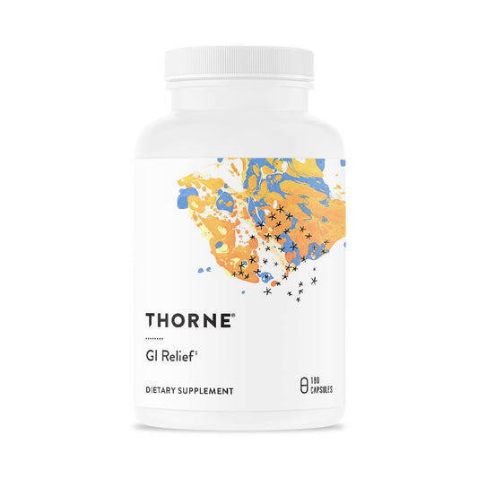 THORNE GI Relief - Digestion Supplement Supports Gut Health & Bloating Relief* - Made with Marshmallow Root Extract & Digestive Enzymes - 180 Capsules - 90 Servings