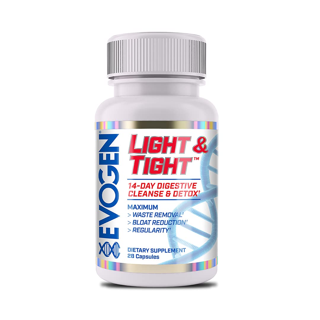 Evogen Light & Tight | 14 Day Extra Strength Cleanse & Detox | Flush Toxins, Increase Immune Health, Boost Energy & Improves Nutrient Absorption, Prebiotics