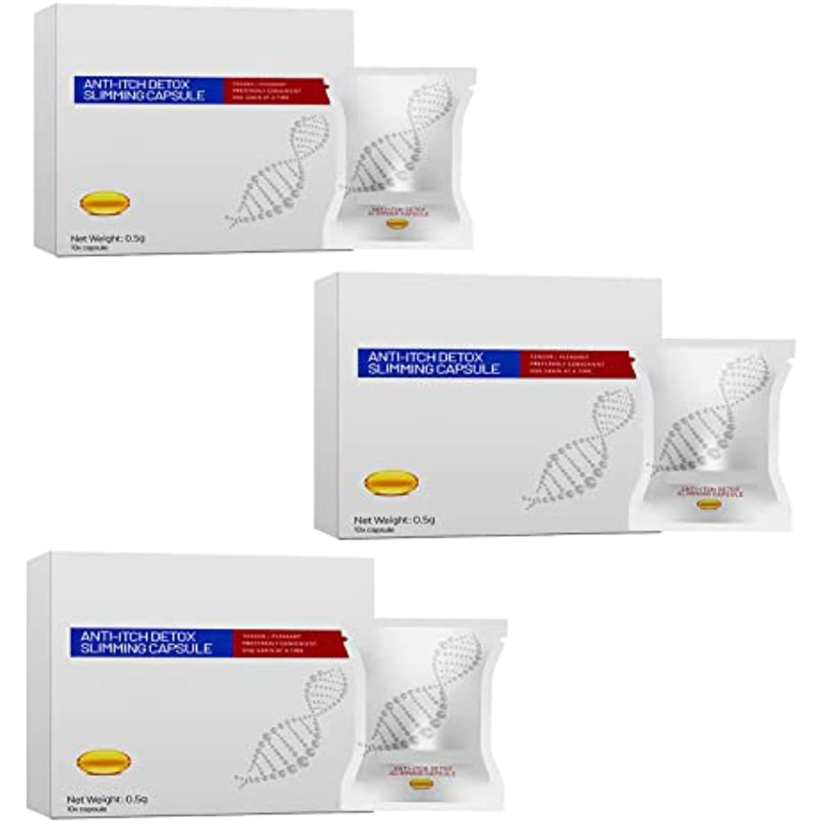 BXS Soothe&Slim Anti-Itch Expulsion of Toxin Lose Weight Capsule, Instant Anti-Itch Expulsion of Toxin Lose Weight Product (3PCS)
