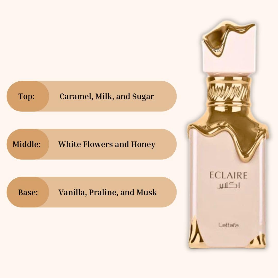 Lattafa Eclaire EDP Spray 100ML (3.4 OZ) Long Lasting & Enchanting Fragrance For Women.
