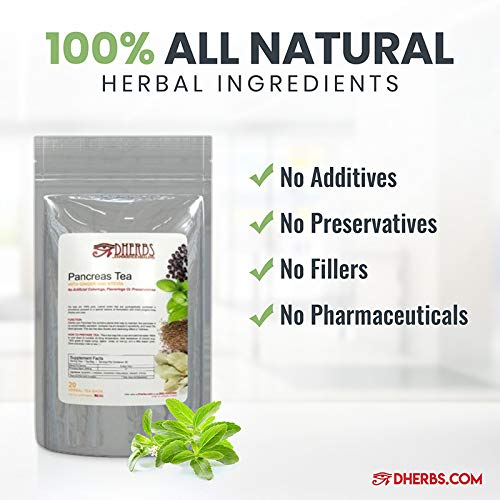 Herbal Pancreas Tea, Cleanse with Juniper, Fenugreek, and Gymnema (20 Bags)