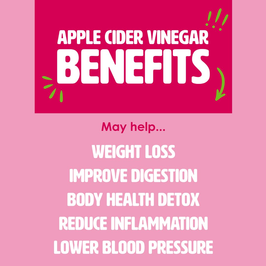 Apple Cider Vinegar Gummies with The Mother, Sugar Free Gummies, Helps Digestion, Keto Friendly, Vegan, Non-GMO, and Gluten-Free, 600mg Natural ACV Gummies - 90 Days Supply