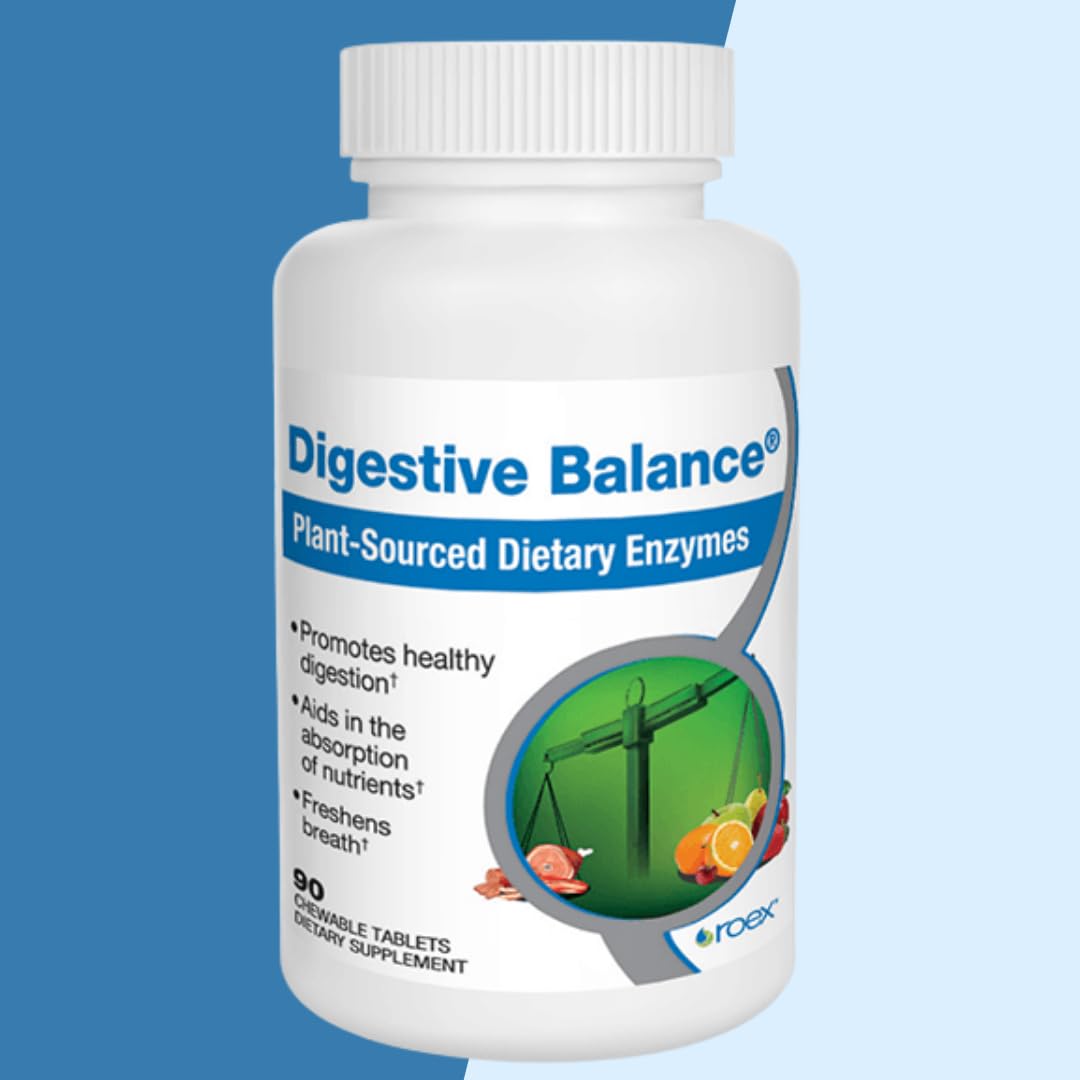 Roex Vitamins | Digestive Balance | Absorbs Nutrients | Dietary Supplement | Chewable Tablets | 90 Count