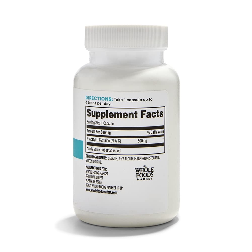 365 by Whole Foods Market, N-Acetyl L-Cysteine 500 MG, 100 Count