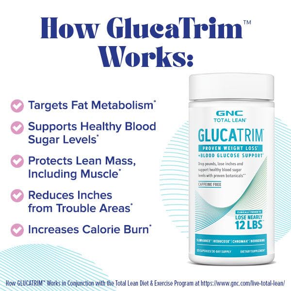 GNC Total Lean GlucaTrim - 120 Capsules | 60 Servings