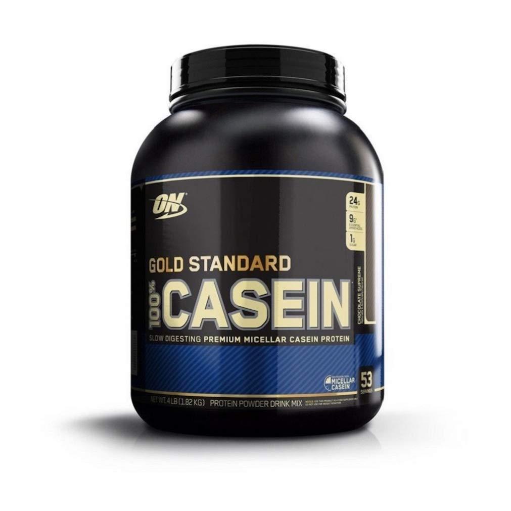 Optimum Nutrition Gold Standard 100% Micellar Casein Protein Powder, Slow Digesting, Helps Keep You Full, Overnight Muscle Recovery, Chocolate Supreme, 4 Pound (Packaging May Vary)