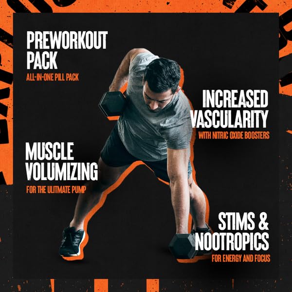 Animal Pump Pre-Workout Supplement - for Energy, Focus and Muscle Volumizing, with Nitric Oxide Boosters Including Stims and Nootropics, Creatine, and Ultimate Pump Enhancer, 30 Packs