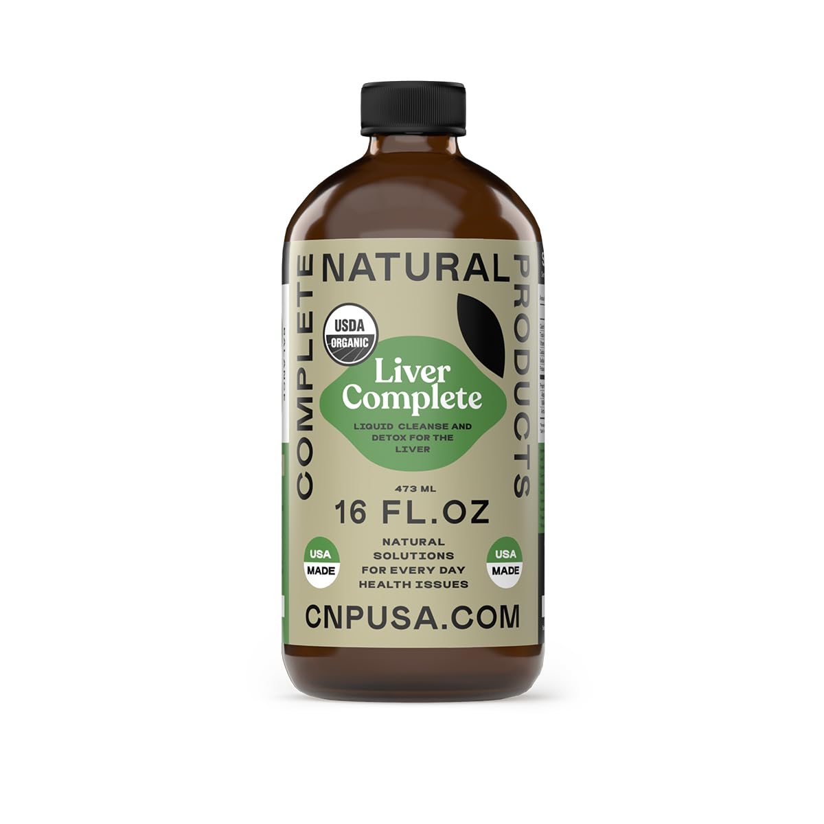 Complete Natural Products Liver Complete - 16oz Glass Bottle, Liver Cleanse and Detox