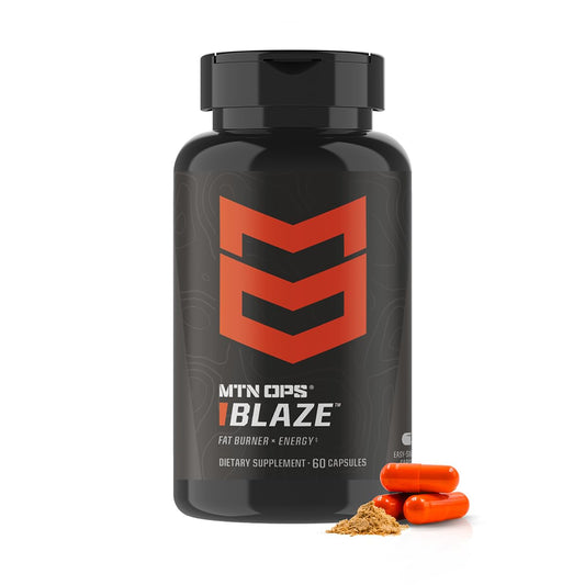 MTN OPS Blaze Fat Burner & Thermogenic Metabolism Booster for Weight Loss, 210mg of Caffeine per Serving Caffeine Pills for Energy Boost, 30 Servings