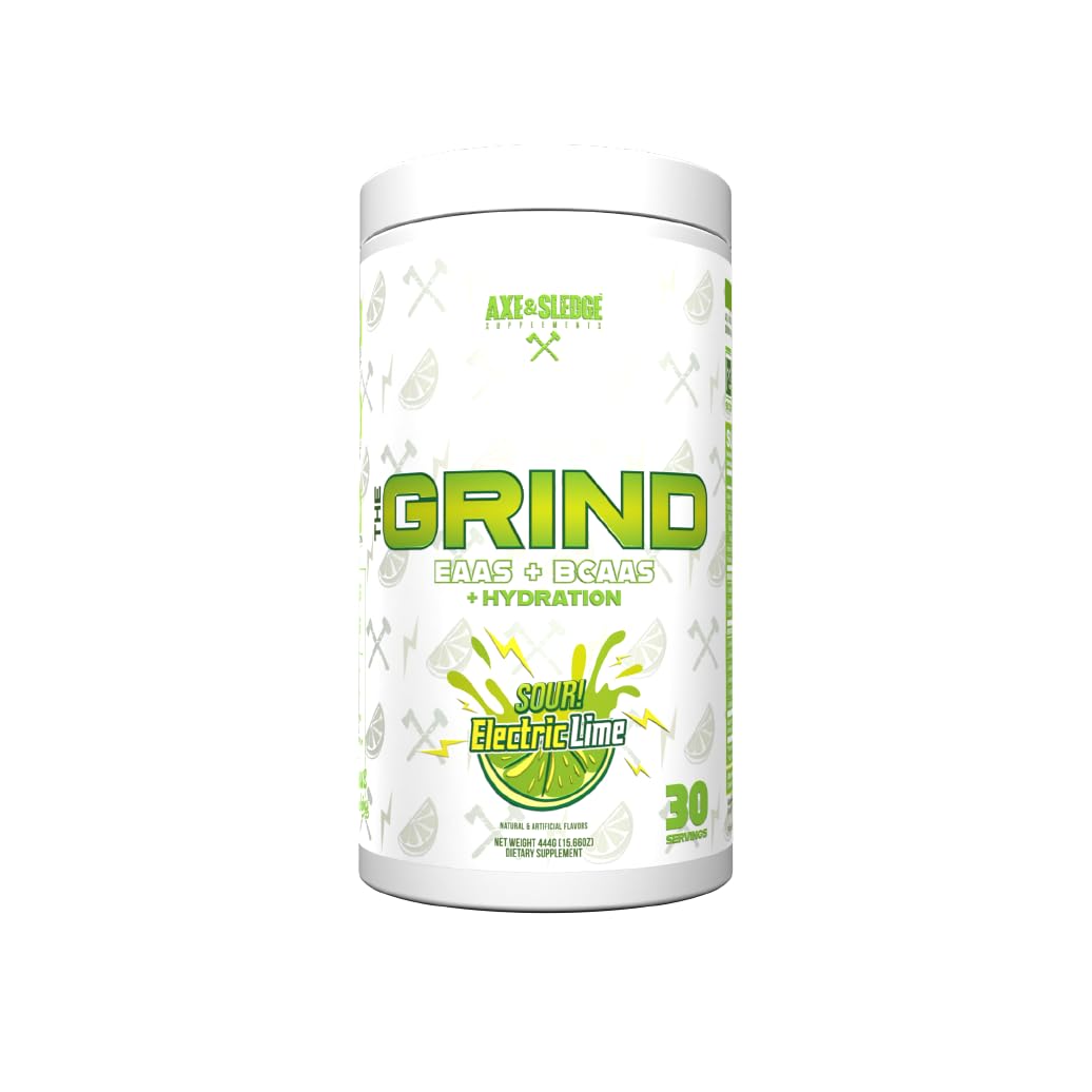 The Grind Essential Amino Acids, Branched Chain Amino Acids, 30 Servings (Sour Electric Lime)