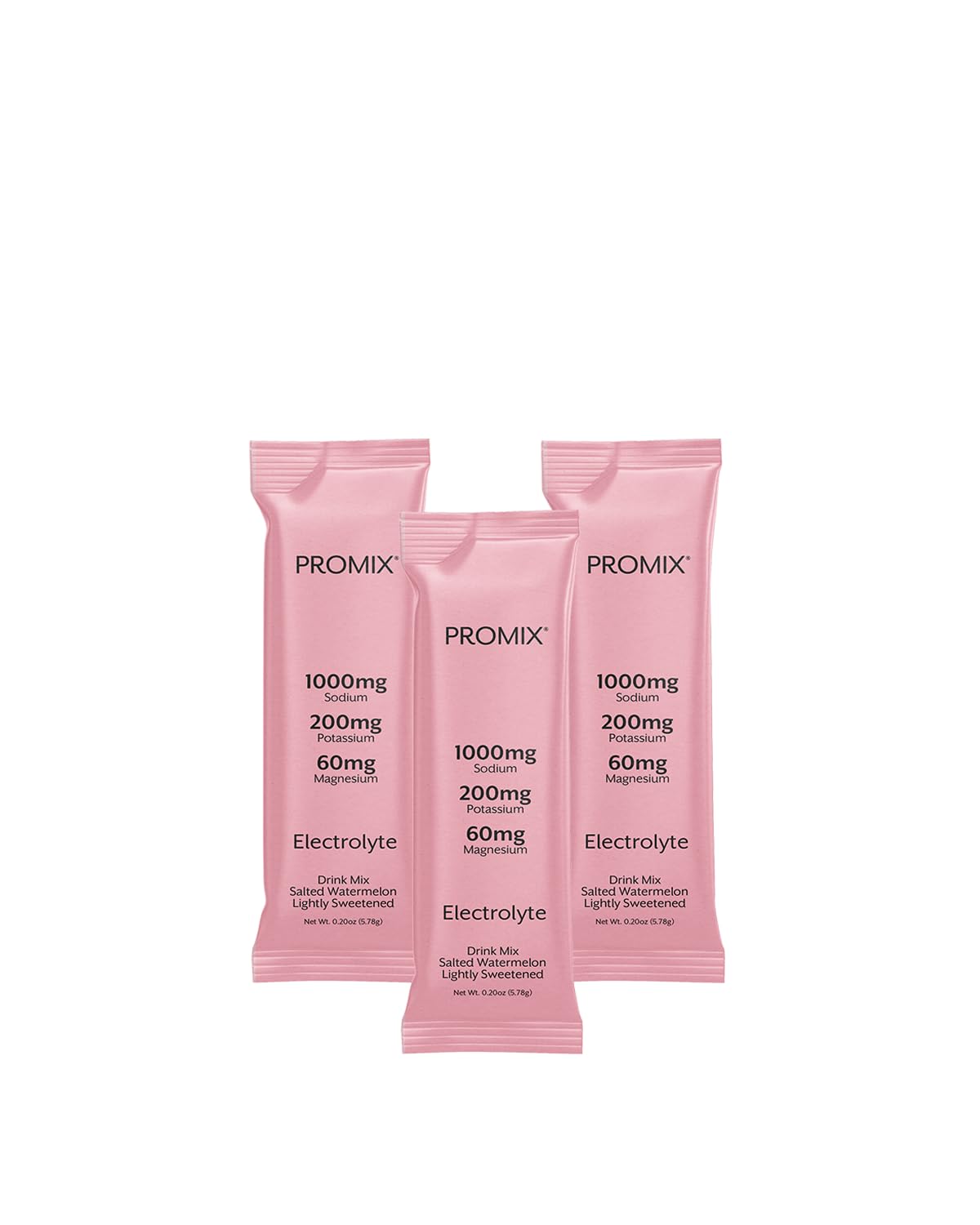 Promix Electrolytes Powder Hydration Packets | Himalayan Pink Salt, Magnesium, Potassium, Vitamin C | Salted Watermelon, Lightly Sweetened - 30 Count