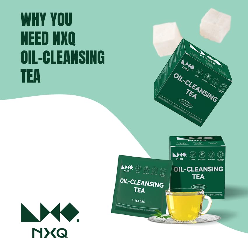 NXQ Oil Cleansing Tea (60 Bags) - Winter Melon, Lotus Leaf, Cassia Seed,Poria, Green Tea & More - Traditional Natural Herbs for Health