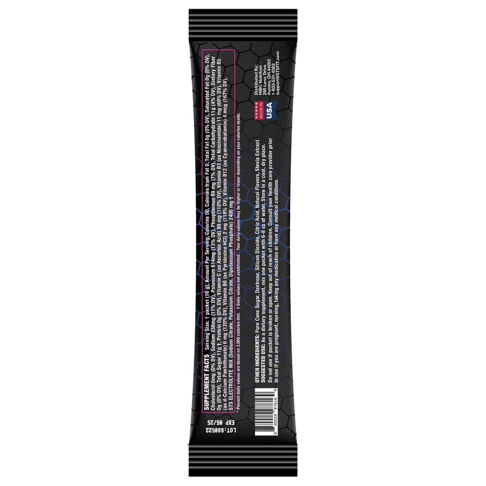 STS Hydro Stix Hydration Powder Packets Acai Berry Electrolyte Replacement Single Serving Easy Open - 10 Pack (16 Gram)