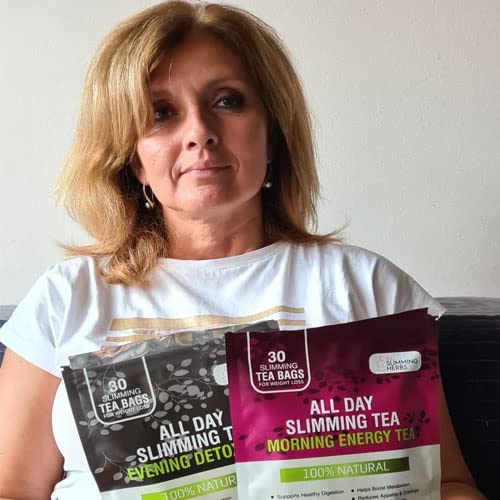 All Day Slimming Tea For Daytime - 30 Days Supply - Boosts Metabolism & Skyrockets Energy Level