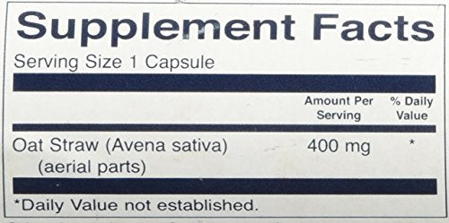 Swanson Full Spectrum Oat Straw 400 Milligrams 60 Capsules