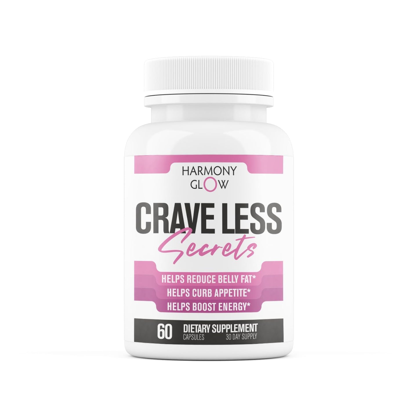 Crave Less: Secrets | NEW FORMULA Max Strength Appetite Suppressant Weight Loss Pills for Women | Belly Fat Burner, Carb Blocker, Energy Booster | 7 Ultra Ingredients for Fast Results - 60 Capsules
