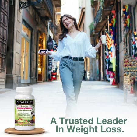 AcaiTrim- Weight Loss Supplement- Green Tea Extract, Green Coffee Bean Extract, Raspberry Ketones, Acai, & Probiotics - Supports Metabolism & Energy for Men & Women- 60 Acai Berry Capsules