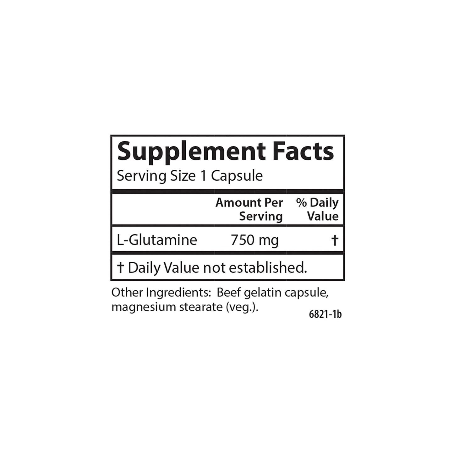 Carlson - L-Glutamine, Free-Form Amino Acid, 750 mg, Muscle Tissue Production, 90 Capsules