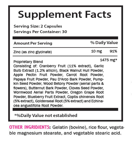 Inner Detox - ANTI-PARASITE COMPLEX - Clean Pathways, Fresh Start, Daily Wellness, Refresh Blend, Daily Defense, Botanical Shield, Balanced Support, Herbal Balance 3 Bottles 180 Capsules