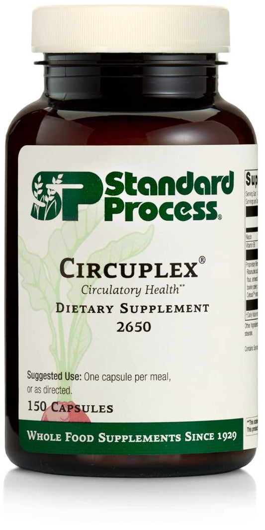 Standard Process Inc. Circuplex - Whole-Food Based RNA, Nervous System, Vascular & Blood Circulation Supplement with Phosphoric Acid, Soy Protein, Niacin - 150 Capsules