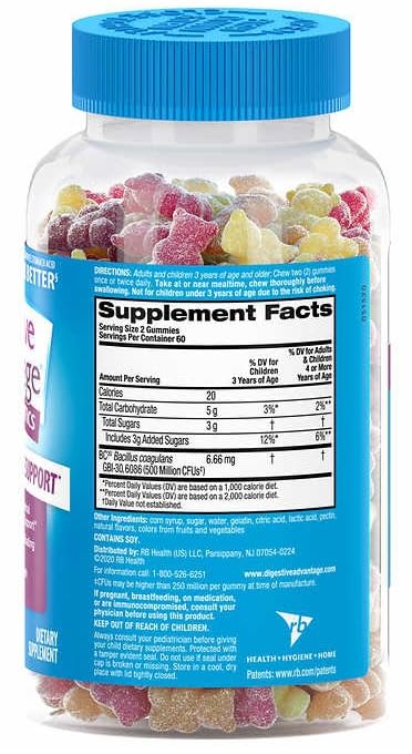 FrenchGlory Di gestive-Advantage Daily Probiotics 120 Gummies