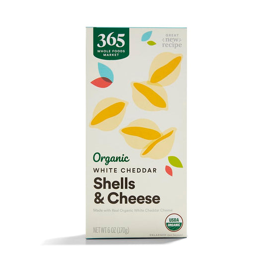 365 by Whole Foods Market Macaroni And Cheese White Cheddar Shells Organic 6 Ounce