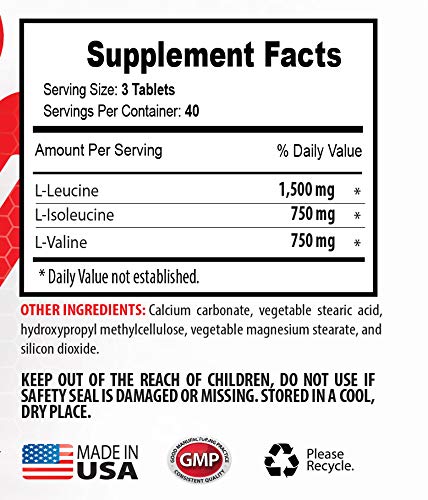 Muscle Builder Pills for Men - BRANCHED Chain Amino Acid - BCAA 3000MG - bcaa Train and Recover - 2 Bottles 240 Tablets
