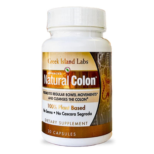 Greek Island Labs Natural Colon Cleanse Supplements (30 Capsules) - at Home Colon Detox - Defend Against Gas, Bloating, Constipation, & Diarrhea - Improve Digestive System