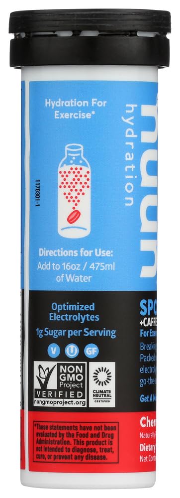 Nuun Energy: Cherry Limeade Electrolyte + Caffeine Tablets (6 Tubes of 10 Tabs)6