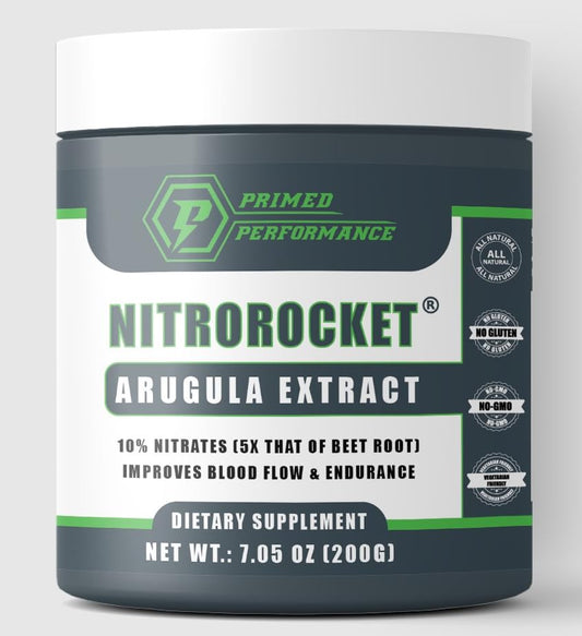 NitroRocket Nitric Oxide Booster - Helps Support Blood Flow Nitric Oxide Production - Nitric Oxide Supplements for Men and Women - Boost Energy, Cognitive Function & Muscle Oxygenation (200 Grams)