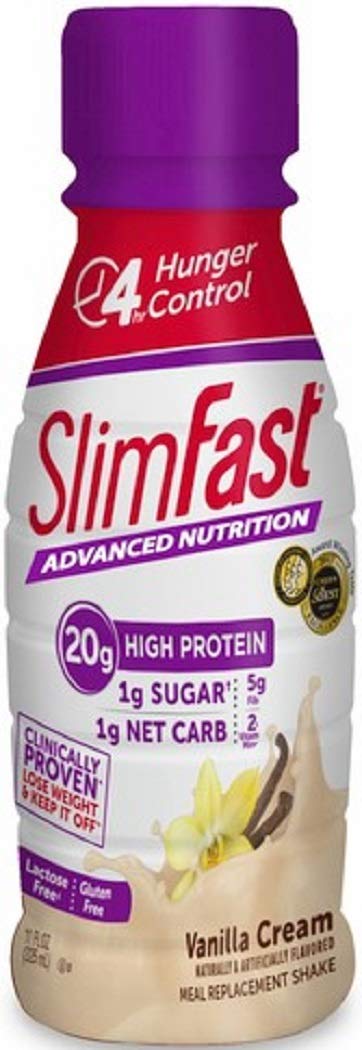 SlimFast Advanced Nutrition Vanilla Cream Meal Replacement Shake, 11 Fluid Ounce -- 24 per case.