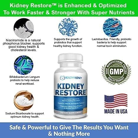Kidney Restore Ultimate Kidney Cleanse Supplement Package for Optimal Kidney Cleansing. Kidney Support for Kidney Restoration & Kidney Health 2 Pack 2.5 Lbs Fiber 60 Ct. Restore