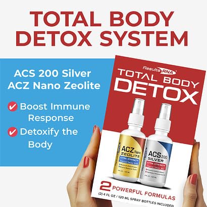 Results RNA - Total Body Detox Extra Strength System - ACS 200 Silver & ACZ Nano Zeolite are Clinically Proven to Detoxify & Boost Immunity. Recommended by Doctors Worldwide ( 2 oz - 30 day)