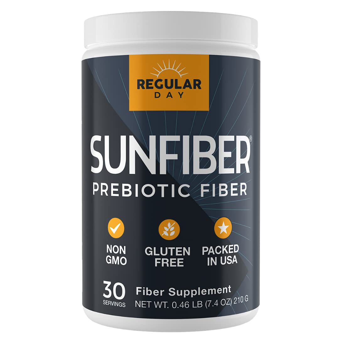 REGULAR DAY Prebiotic Fiber Supplement - Promotes Gentle Regularity and Feeds Good Gut Bacteria | Gluten Free, Vegan, Dairy Free, Non-GMO, Keto, Tasteless | One Simple Ingredient | 30 Servings