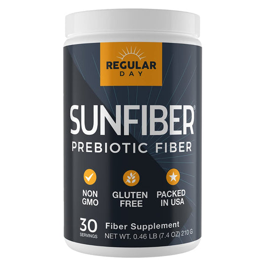 REGULAR DAY Prebiotic Fiber Supplement - Promotes Gentle Regularity and Feeds Good Gut Bacteria | Gluten Free, Vegan, Dairy Free, Non-GMO, Keto, Tasteless | One Simple Ingredient | 30 Servings