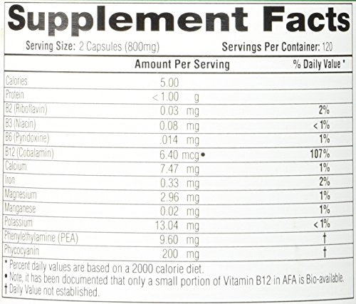 E3LIVE BrainON - Wild-Harvested AFA Extract for Mood Balance & Focus 240 Count