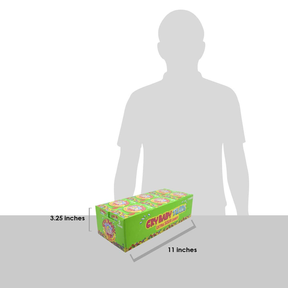 Cry Baby Tears Extra Sour Candy Five Flavors 198Ounce Boxes Pack of 24