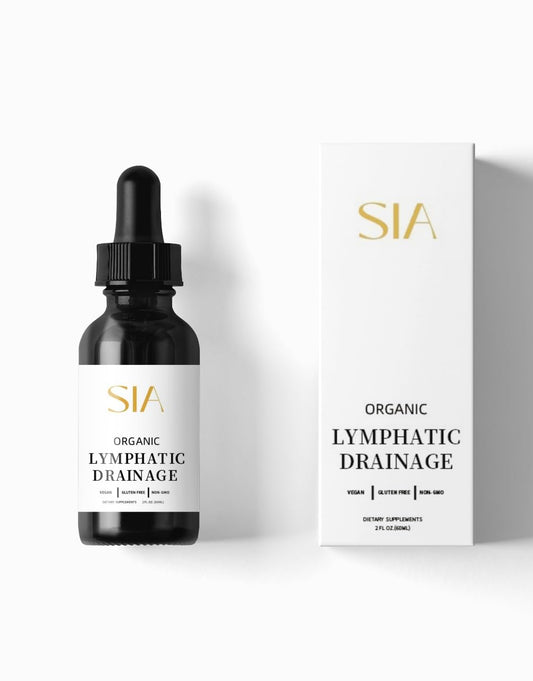 New Advanced Herbal Formula | SIA Organic Lymphatic Drainage Drops Supplements 2 Fl. Oz - Immune Support, Lymphatic Detox & Cleanse | Non-GMO | Vegan |