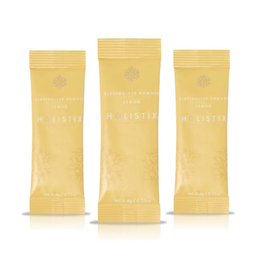 Holistix Electrolyte Powder: Zero Sugar Hydration | Enhanced with Icelandic Marine Algae | Natural Flavors | Keto & Paleo Friendly | 12 Stick Packs (Lemon)