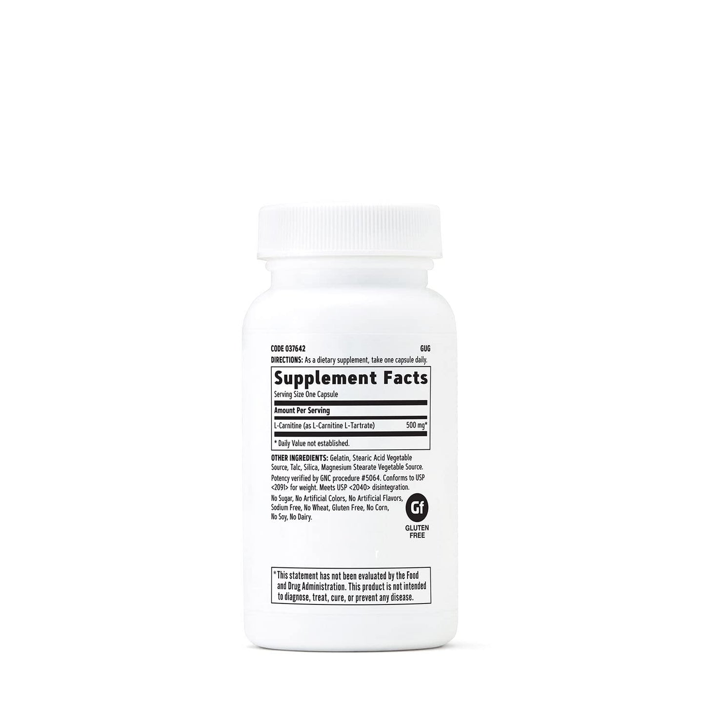 GNC L-Carnitine 500mg, 60 Capsules, Helps Metabolize Long-Chain Fatty Acids
