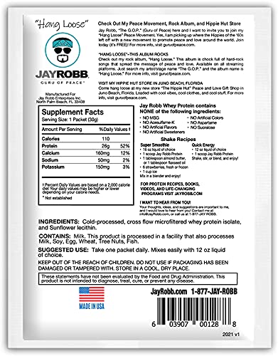 JAYROBB Whey Unflavored Isolate Protein Powder, Low Carb, Keto, Vegetarian, Gluten Free, Lactose Free, No Sugar Added, No Fat, No Soy, Nothing Artificial, Non-GMO, Best-Tasting (Individual Packet,)