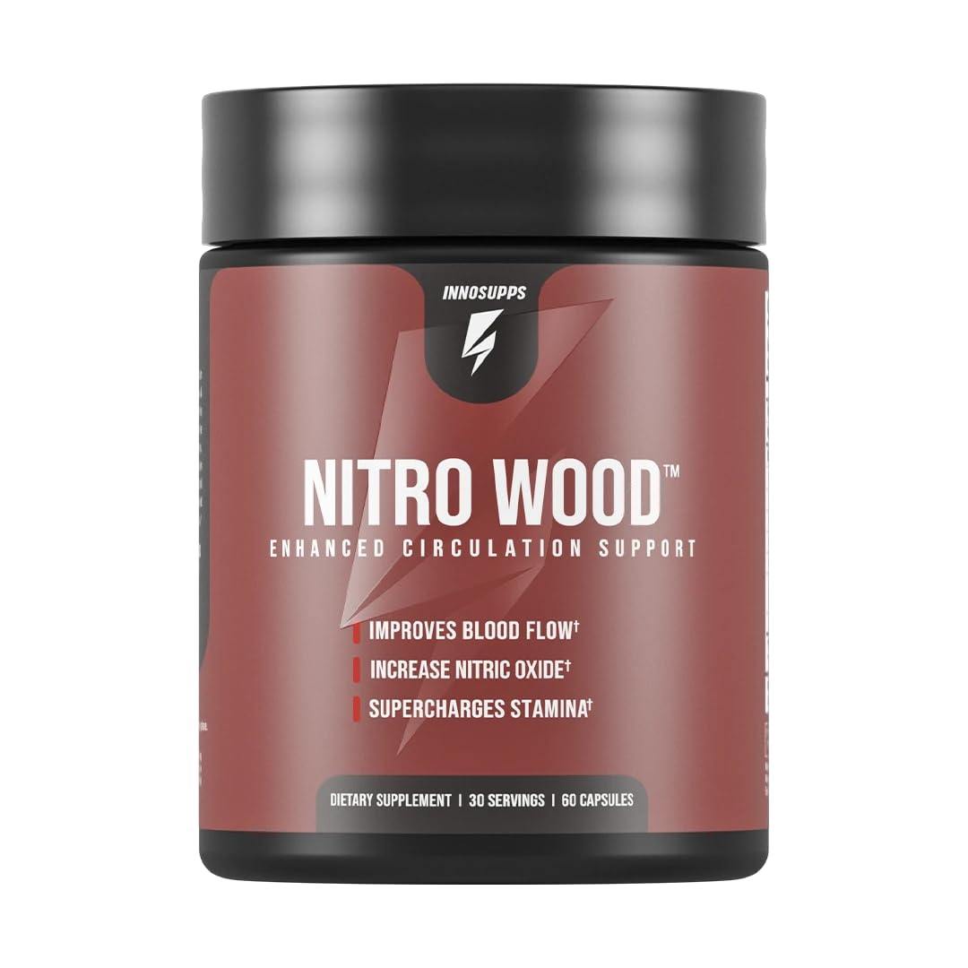 InnoSupps Nitro Wood - Supports Healthy Blood Flow | Nitric Oxide Supplement | Natural Immune Support | (60 Vegetarian Capsules)
