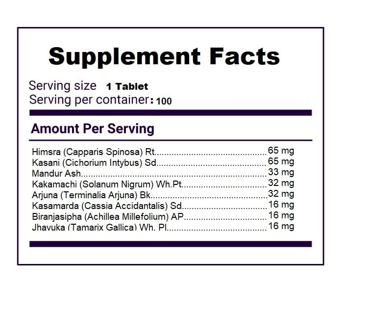 Liv. 52 Tablets for Detox and Liver Support and, Pack of 100, All Natural- All Herbal