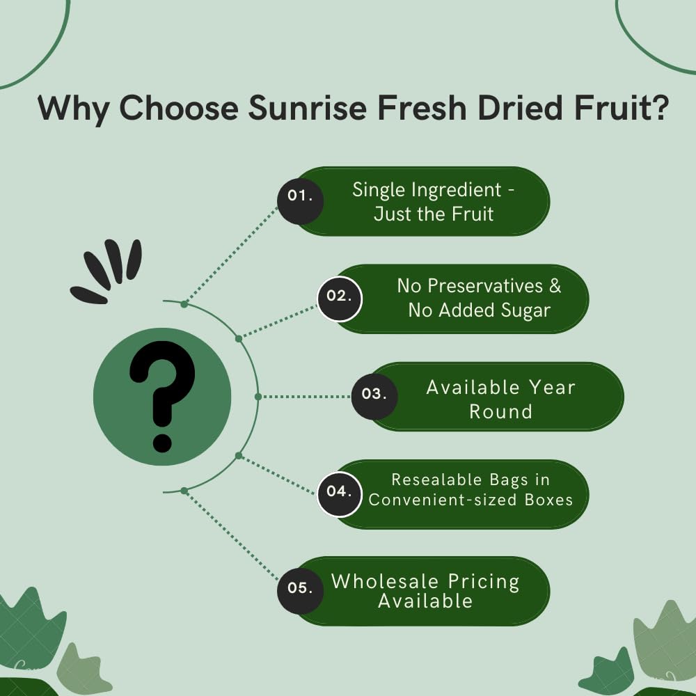 Sunrise Fresh Dried Fruit  Dried California Peaches  AllNatural Dehydrated Unsweetened No Added Sugar Resealable Snack 6oz Bag